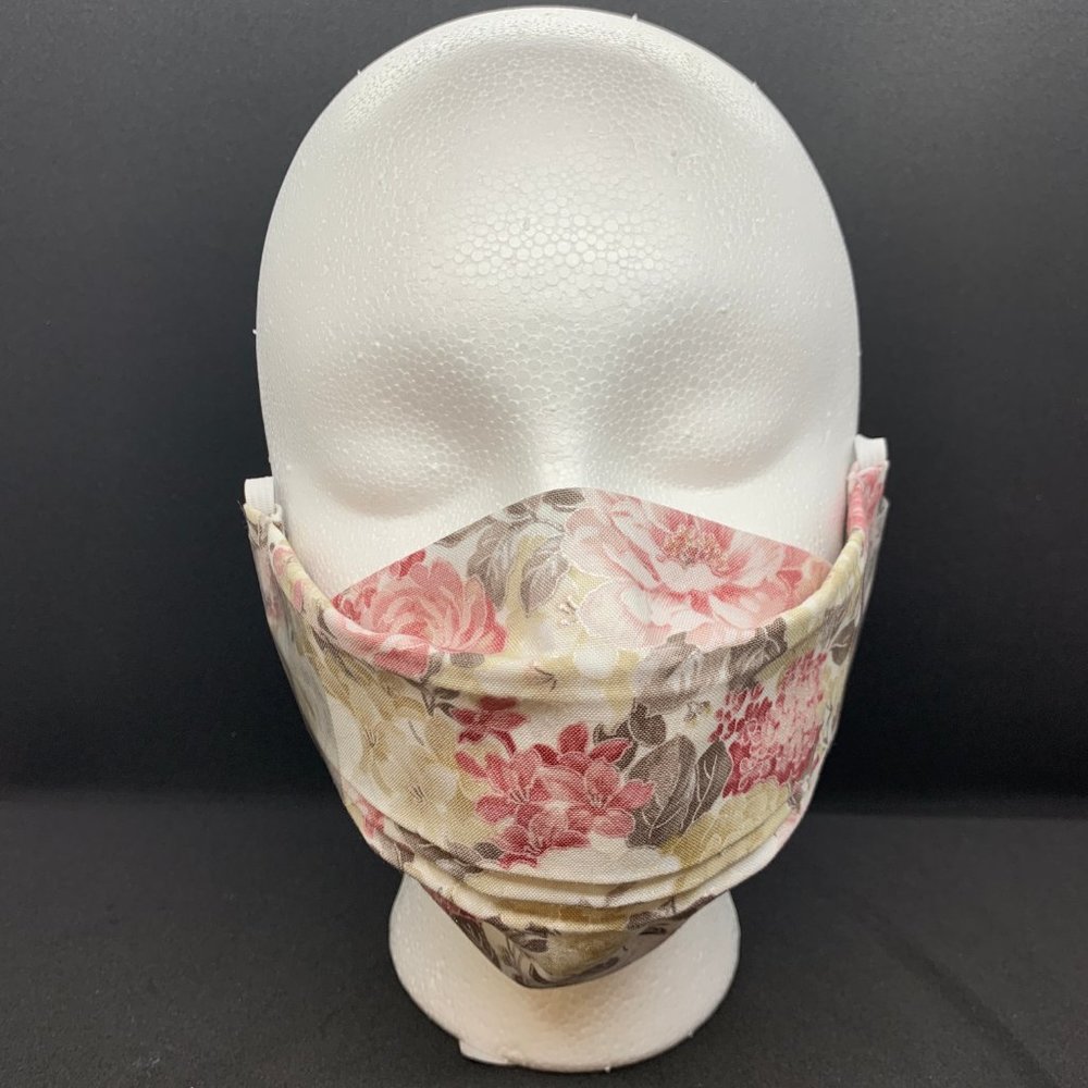 2/$20 Face Mask 3 Layer Nose Bridge Vintage Red